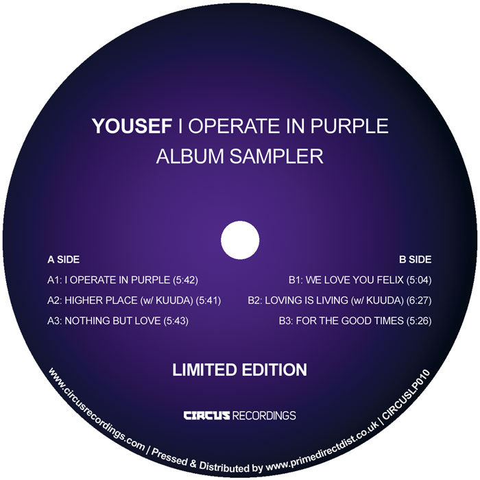 Yousef - I Operate In Purple [Circus Recordings]