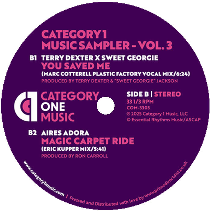 GU aka CVO x Ron Carroll / Shawn Christopher / Terry Dexter / Aires Adora - Category 1 Music Sampler - Vol. 3 [Category 1]