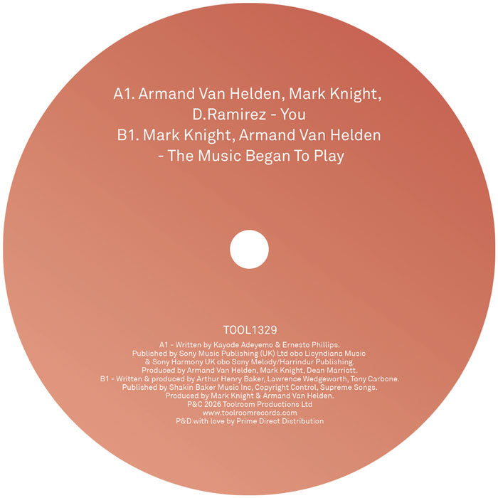 Armand Van Helden / Mark Knight / D.Ramirez - You / The Music Began To Play [Toolroom]