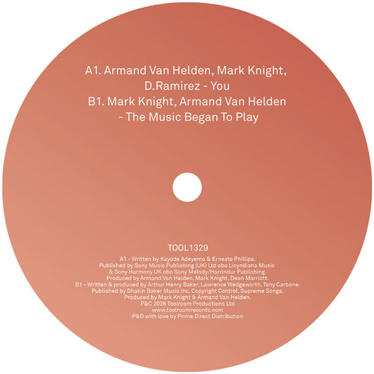Armand Van Helden / Mark Knight / D.Ramirez - You / The Music Began To Play [Toolroom]