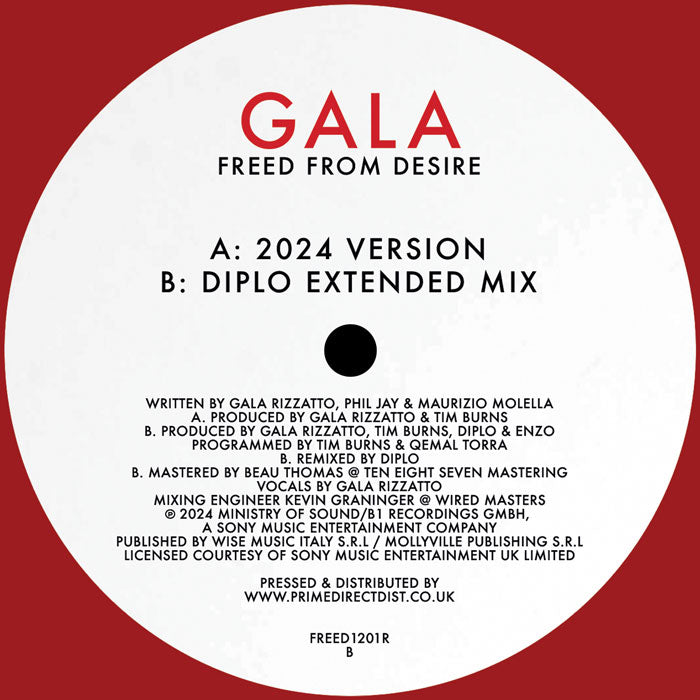 Gala - Freed From Desire [Ministry Of Sound / B1 Recordings]