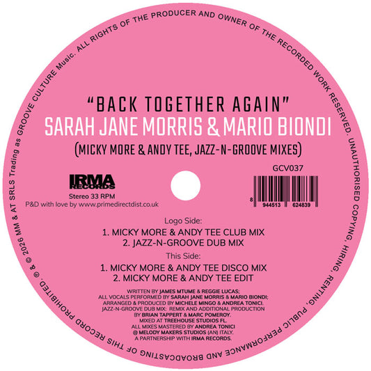 Sarah Jane Morris & Mario Biondi Back - Together Again (Micky More & Andy Tee, Jazz-N-Groove Mixes) [Groove Culture]