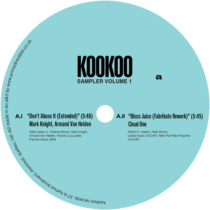 Mark Knight, Armand Van Helden, Disco Juice, Full Intention, Ewan McVicar - Kookoo Sampler Vol.1