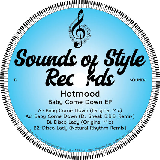 Hotmood - Baby Come Down EP (Dj Sneak & Natural Rhythm Remixes) [Sounds Of Style]