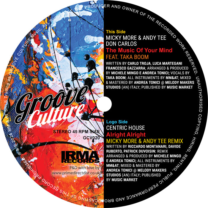 Centric House, Micky More, Andy Tee, Don Carlos - Alright Alright / The Music Of Your Mind [Groove Culture]