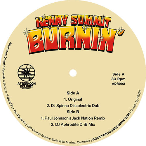 Kenny Summit - Burnin' [Afternoon Delight Records]