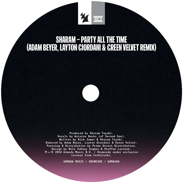 Sharam - PATT (Party All The Time) - Adam Beyer, Layton Giordani & Green Velvet Remix