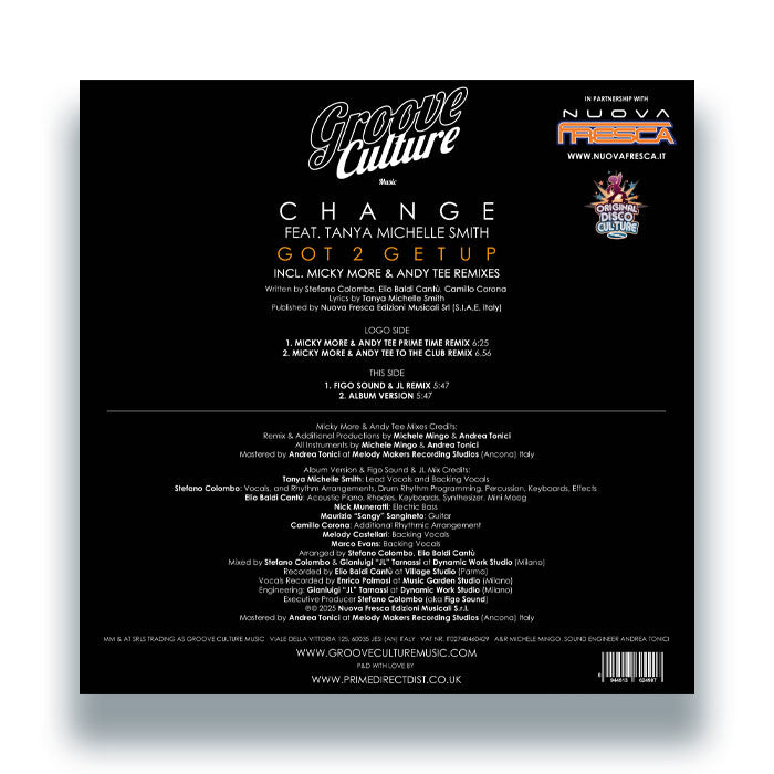 Change Feat. Tanya Michelle Smith - Got 2 Get Up (Incl. Micky More & Andy Tee Remixes) [Groove Culture]