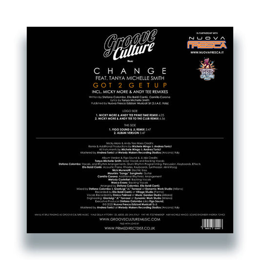 Change Feat. Tanya Michelle Smith - Got 2 Get Up (Incl. Micky More & Andy Tee Remixes) [Groove Culture]