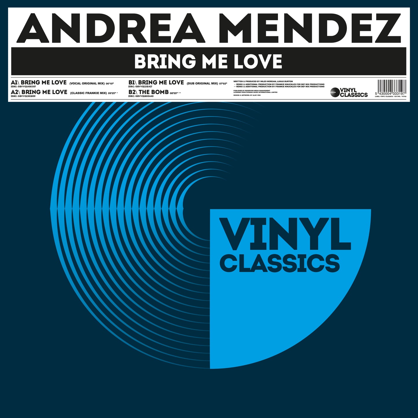 Andrea Mendez - Bring Me Love (Incl. Frankie Knuckles Remix) [Vinyl Classics]